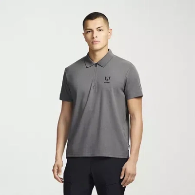 Messi Collection Mens Regular Fit Short Sleeve Polo Shirt In Gray
