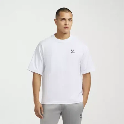 Messi Collection Mens Crew Neck Short Sleeve T-shirt In White