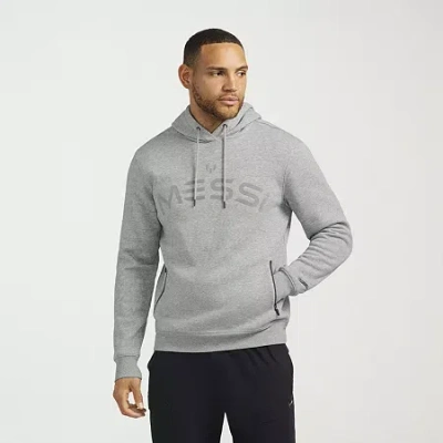 Messi Collection Mens Long Sleeve Fleece Hoodie In Gray