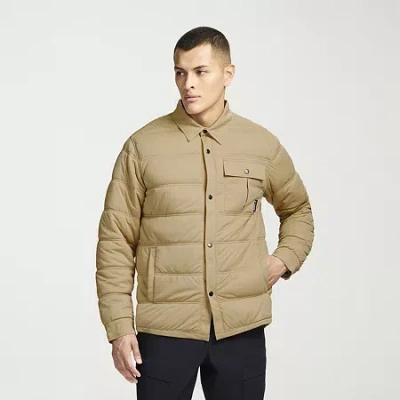 Messi Collection Mens Water Repellent Lightweight Puffer Jacket In Neutral