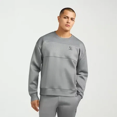 Messi Collection Mens Crew Neck Long Sleeve Sweatshirt In Gray