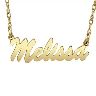 Fine Jewelry Personalized Womens Sterling Silver Pendant Necklace In Yellow