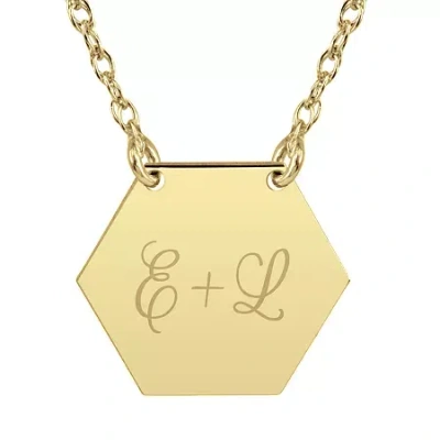 Fine Jewelry Womens 24k Gold Over Silver 18 Inch Pendant Necklace In Yellow