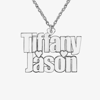 Fine Jewelry Womens Sterling Silver 18 Inch Pendant Necklace In White