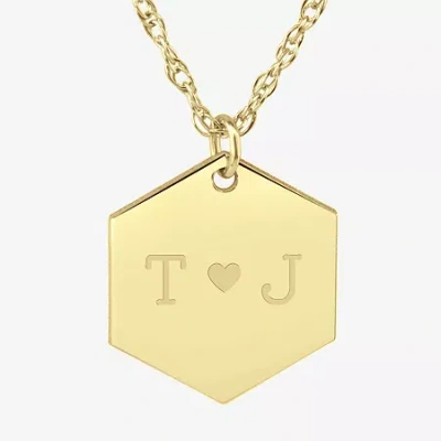 Fine Jewelry Womens 24k Gold Over Silver 18 Inch Pendant Necklace In Yellow