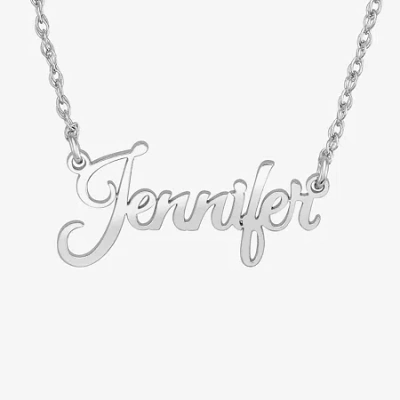 Fine Jewelry Personalized Womens 24k Gold Over Silver 18 Inch Pendant Necklace In White