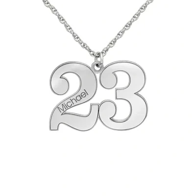Fine Jewelry Personalized Womens Sterling Silver 18 Inch Pendant Necklace In White