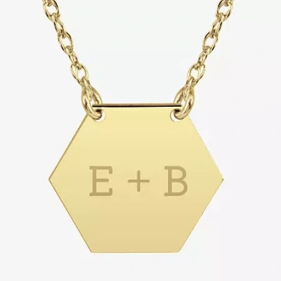 Fine Jewelry Womens 24k Gold Over Silver 18 Inch Pendant Necklace In Yellow