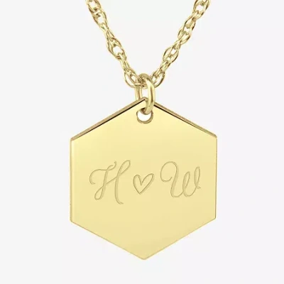 Fine Jewelry Womens 24k Gold Over Silver 18 Inch Pendant Necklace In Yellow