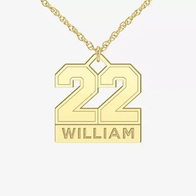 Fine Jewelry Unisex Adult 24k Gold Over Silver 18 Inch Pendant Necklace In Yellow