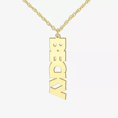 Fine Jewelry Womens Sterling Silver 18 Inch Pendant Necklace In Yellow