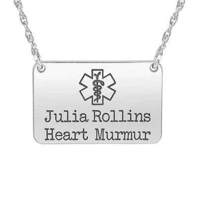 Fine Jewelry New Unisex Adult Personalized Gold Pendant Necklace In White