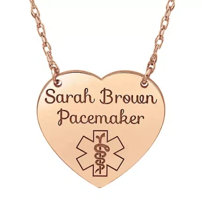 Fine Jewelry Womens Personalized Gold Pendant Necklace In Pink