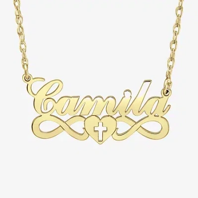 Fine Jewelry Womens 10k White Gold 18 Inch Pendant Necklace In Yellow