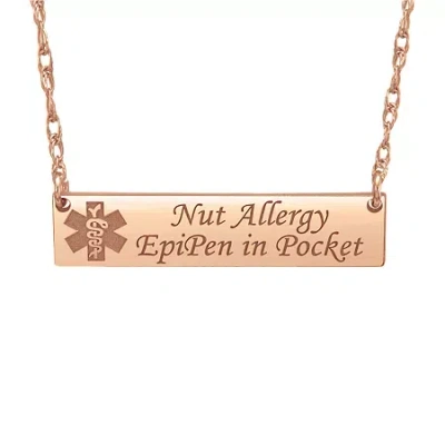 Fine Jewelry Womens Personalized Gold Pendant Necklace In Pink