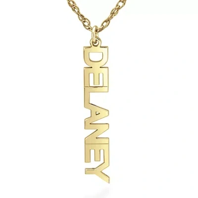 Fine Jewelry Womens Personalized Gold Pendant Necklace In Yellow