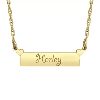 Fine Jewelry Womens Personalized Gold Pendant Necklace In Yellow