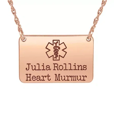 Fine Jewelry New Unisex Adult Personalized Gold Pendant Necklace In Pink