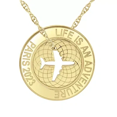 Fine Jewelry Womens Personalized Gold Pendant Necklace