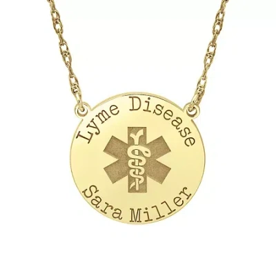 Fine Jewelry Womens Personalized Gold Pendant Necklace In Yellow