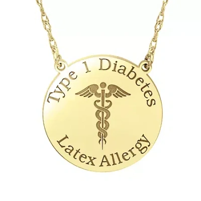 Fine Jewelry Womens Personalized Gold Pendant Necklace In Yellow