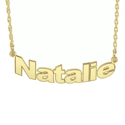 Fine Jewelry Womens 10k Gold 18 Inch Name Necklace In Yellow