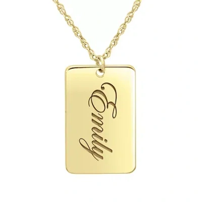 Fine Jewelry Womens 10k Gold 18 Inch Name Necklace In Yellow