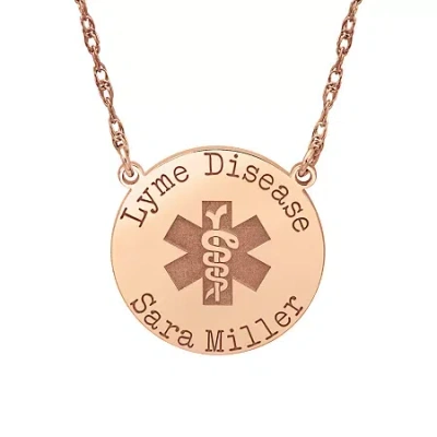 Fine Jewelry Womens Personalized Gold Pendant Necklace In Pink