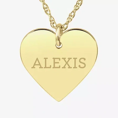 Fine Jewelry Womens Sterling Silver 18 Inch Pendant Necklace In Yellow