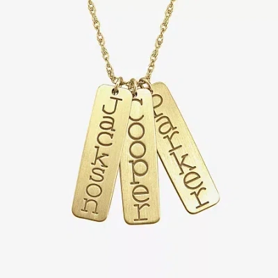 Fine Jewelry Womens 24k Gold Over Silver 18 Inch Pendant Necklace In Yellow