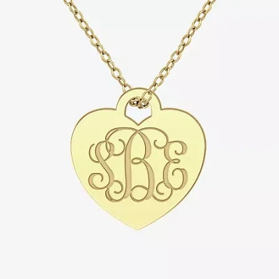 Fine Jewelry Womens 24k Gold Over Silver 18 Inch Pendant Necklace In Yellow