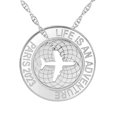 Fine Jewelry Womens Personalized Gold Pendant Necklace In White