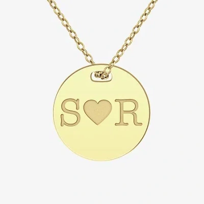 Fine Jewelry Womens 24k Gold Over Silver 18 Inch Pendant Necklace In Yellow