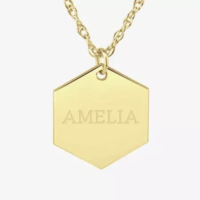 Fine Jewelry Womens 24k Gold Over Silver 18 Inch Pendant Necklace In Yellow