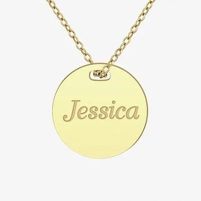 Fine Jewelry Womens 24k Gold Over Silver 18 Inch Pendant Necklace In Yellow