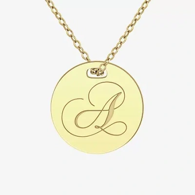 Fine Jewelry Womens 24k Gold Over Silver 18 Inch Pendant Necklace In Yellow