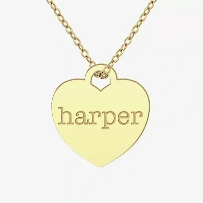 Fine Jewelry Womens 24k Gold Over Silver 18 Inch Pendant Necklace In Yellow