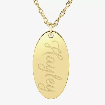 Fine Jewelry Womens 24k Gold Over Silver 18 Inch Pendant Necklace In Yellow