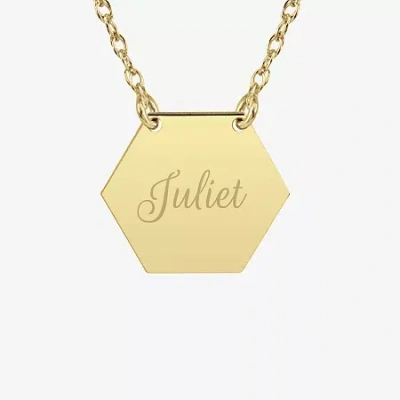 Fine Jewelry Womens 24k Gold Over Silver 18 Inch Pendant Necklace In Yellow