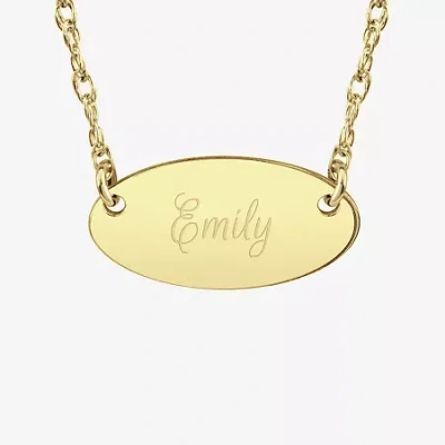 Fine Jewelry Womens 24k Gold Over Silver 18 Inch Pendant Necklace In Yellow