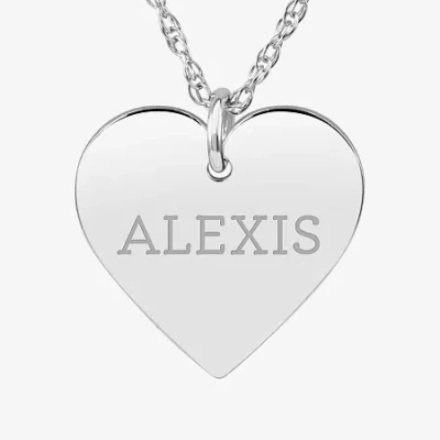 Fine Jewelry Womens Sterling Silver 18 Inch Pendant Necklace In White