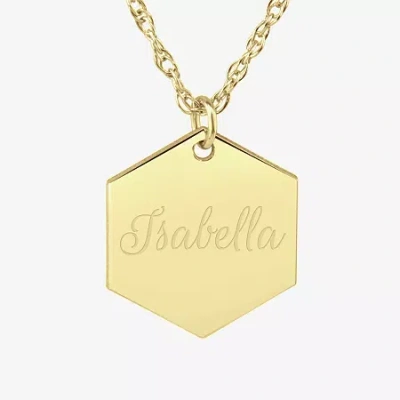 Fine Jewelry Womens Sterling Silver 18 Inch Pendant Necklace In Yellow