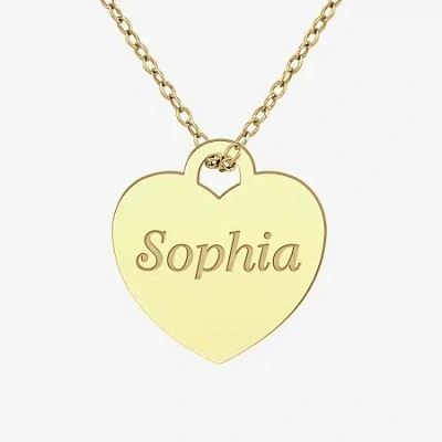 Fine Jewelry Womens 24k Gold Over Silver 18 Inch Pendant Necklace In Yellow