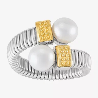 Fine Jewelry Limited Quantities! Womens 7.5-8mm White Cultured Freshwater Pearl 14k Gold Sterling Silver Bypass C In Transparent