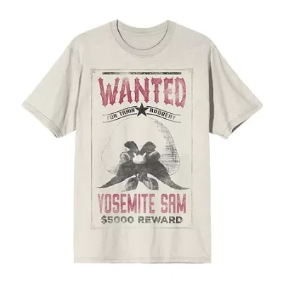 Bioworld Mens Crew Neck Short Sleeve Looney Tunes Graphic T-shirt In White