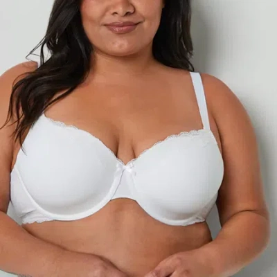 Ambrielle Organic Cotton Demi Bra In White