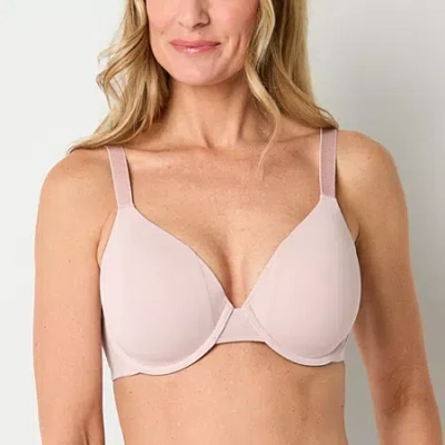 Liz Claiborne Cool Touch Lightly Lined Full Coverage Bra 351861 In Pink