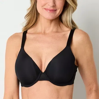 Liz Claiborne Cool Touch Lightly Lined Full Coverage Bra 351861 In Black