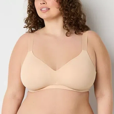Liz Claiborne Cool Touch Lightly Lined Wireless Full Coverage Bra 351864 In White