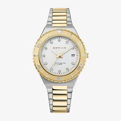 Bering Womens Two Tone Stainless Steel Bracelet Watch 18936-710 In Gold